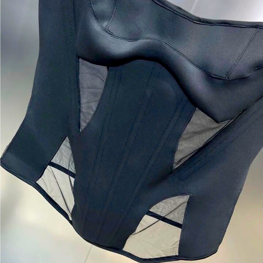 Sexy Mesh Perspective Patchwork Slim Suspend Wome… - image 3